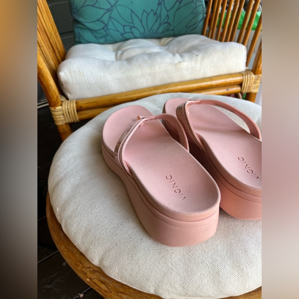 Vionic High Tide Ii Platform Flip Flops Pink - image 3